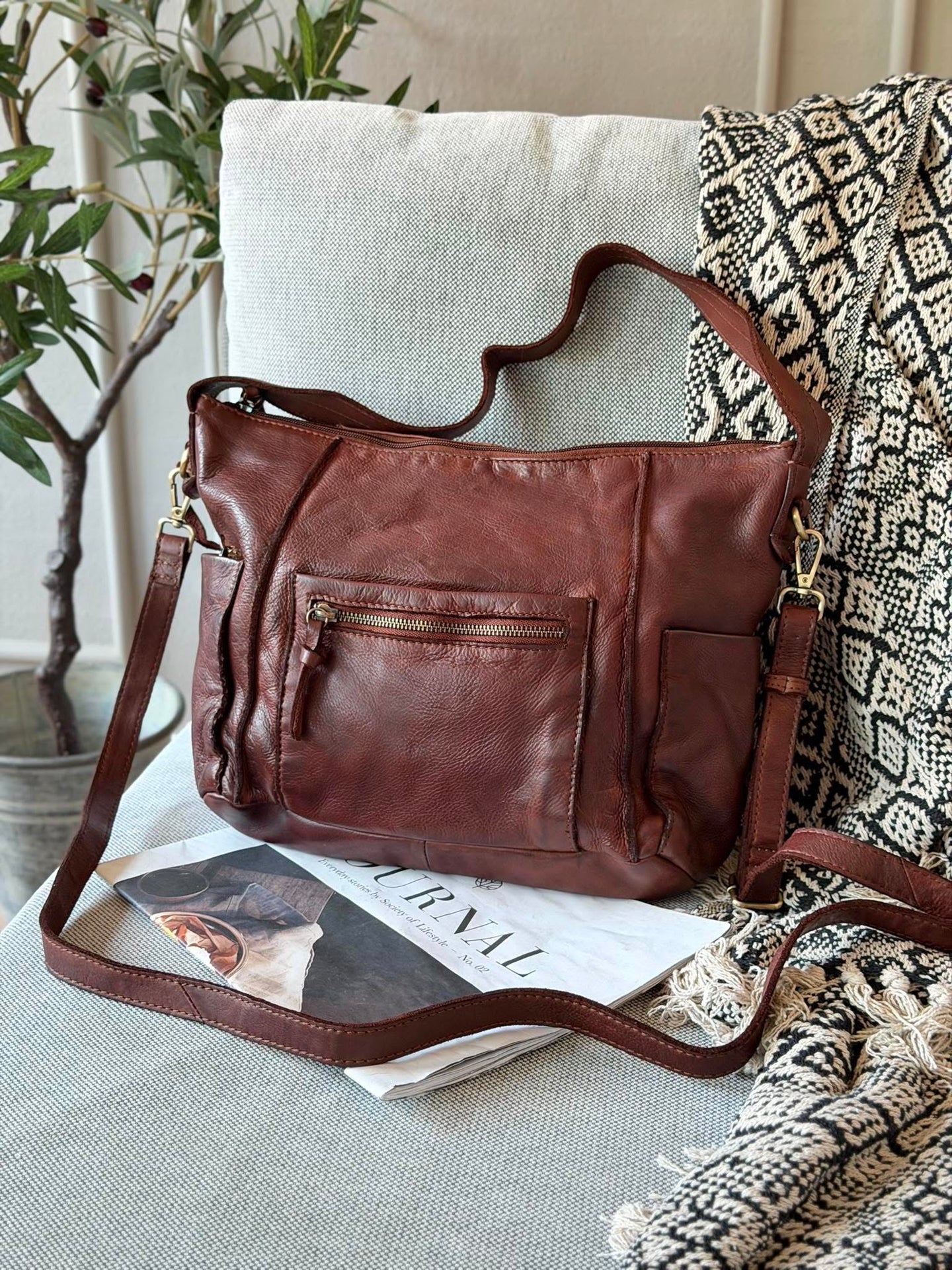 Crossbody Raw Boheme XL – Braun