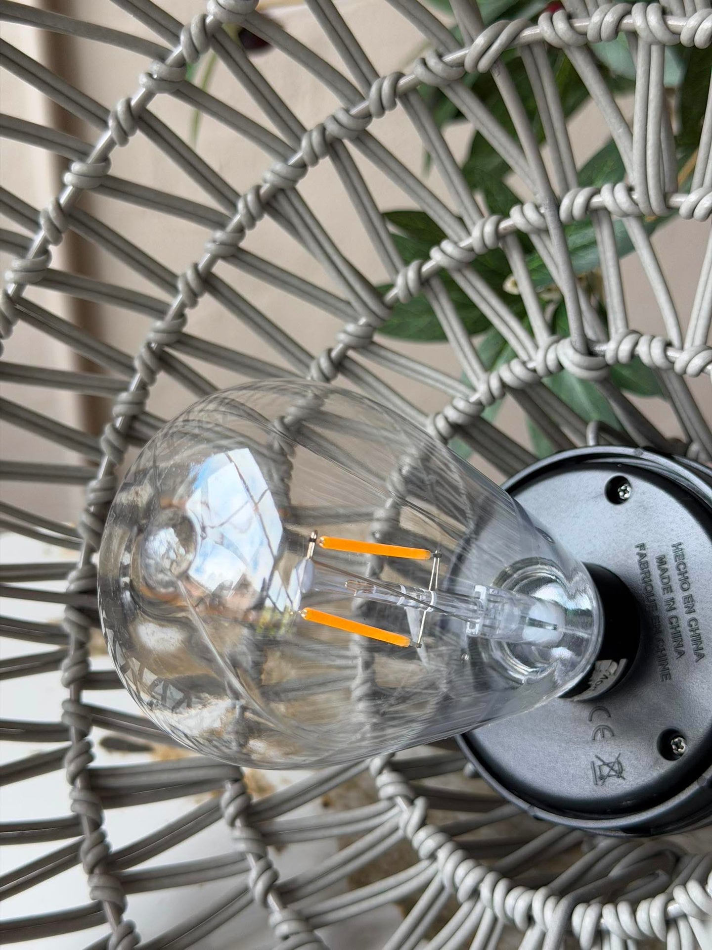 Lampe für innen und außen - Grau