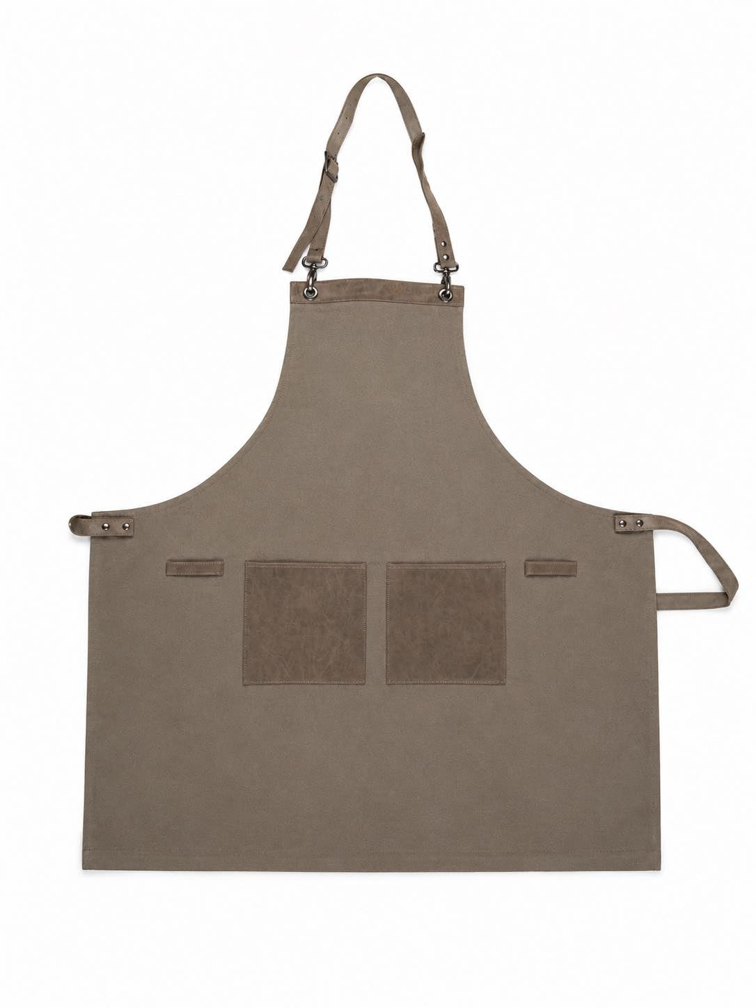 Schürze Kanvas mit 2 Taschen - Hellbraun