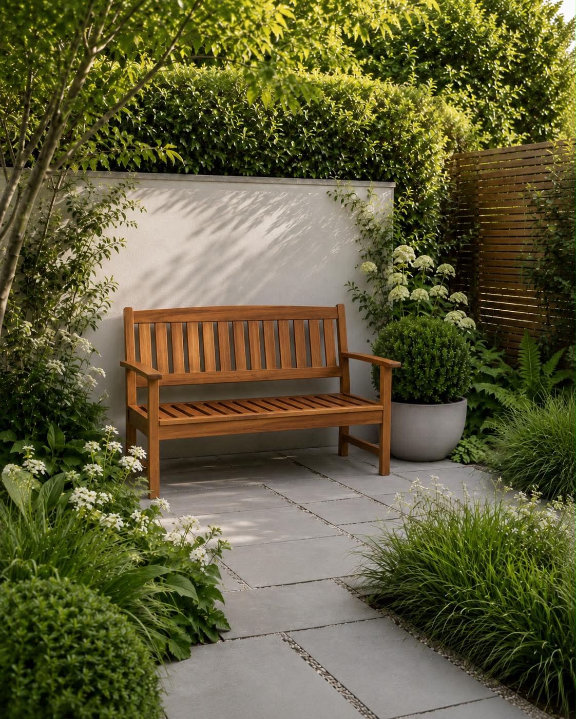 Gartenbank aus Akazie