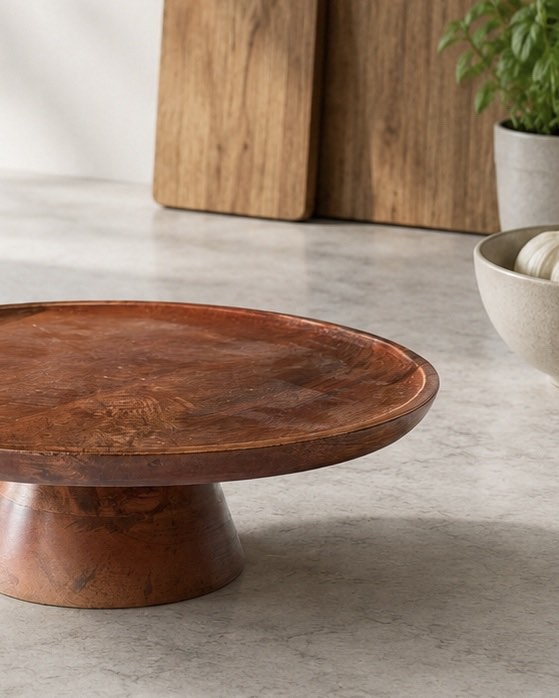 Tortenplatte aus Mangoholz - 30 cm