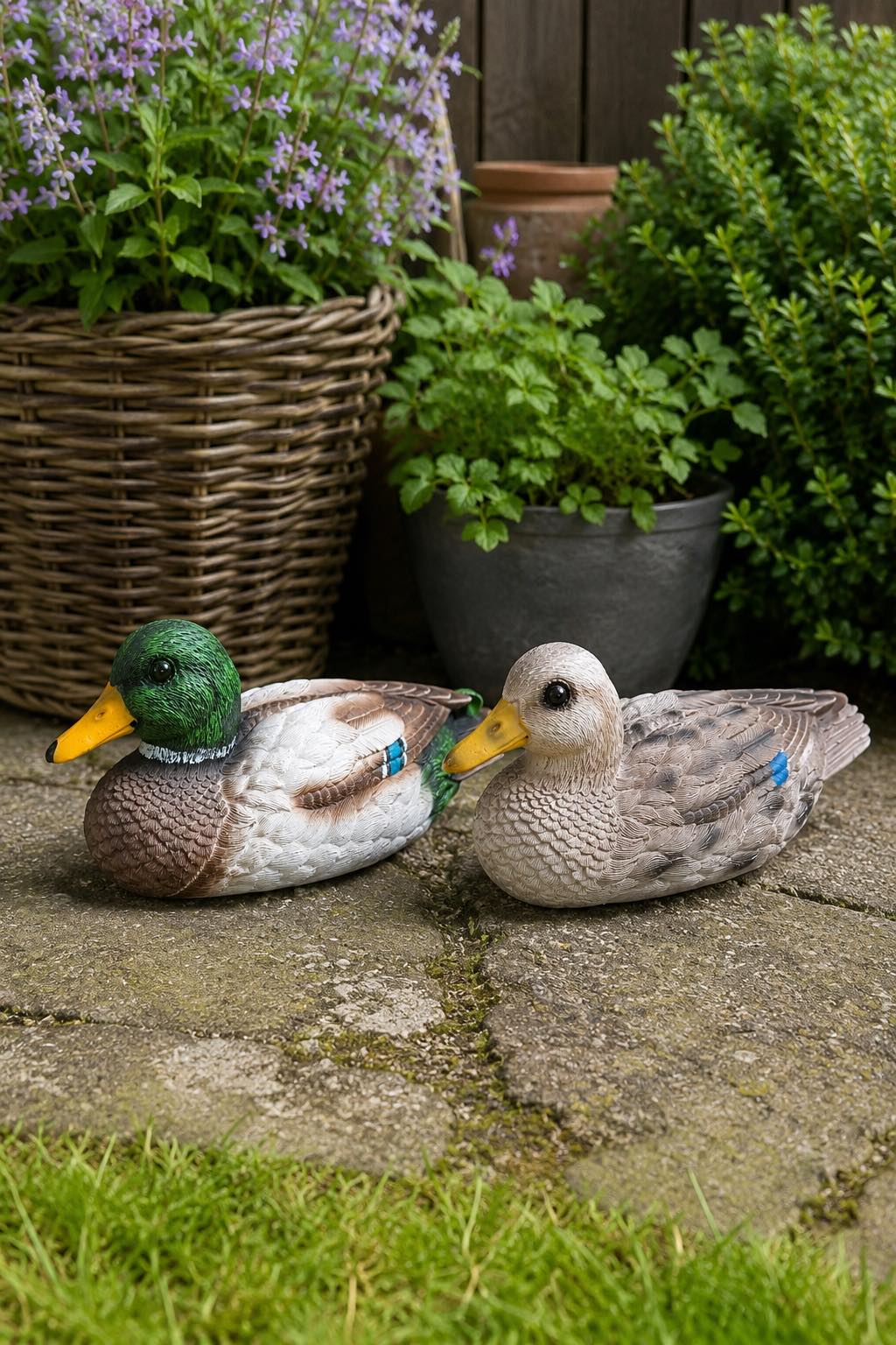 Schwimmende Ente für Gartendekoration - Mix