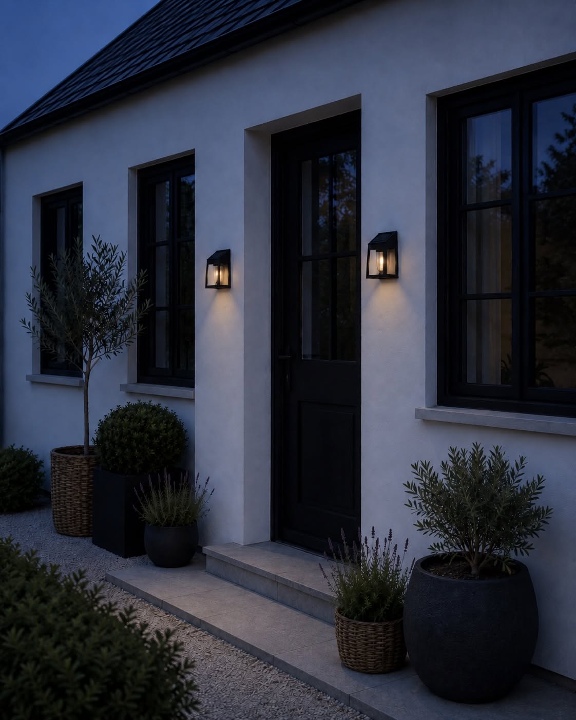 Wandleuchte mit Solarzellen, Set mit 2 Stück
