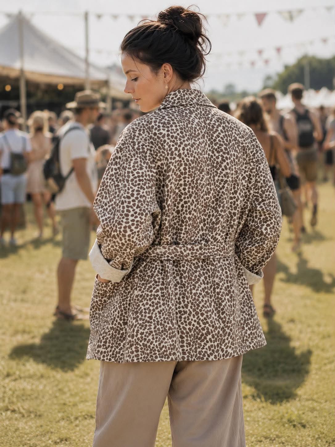 Jacke Canvas Leopard