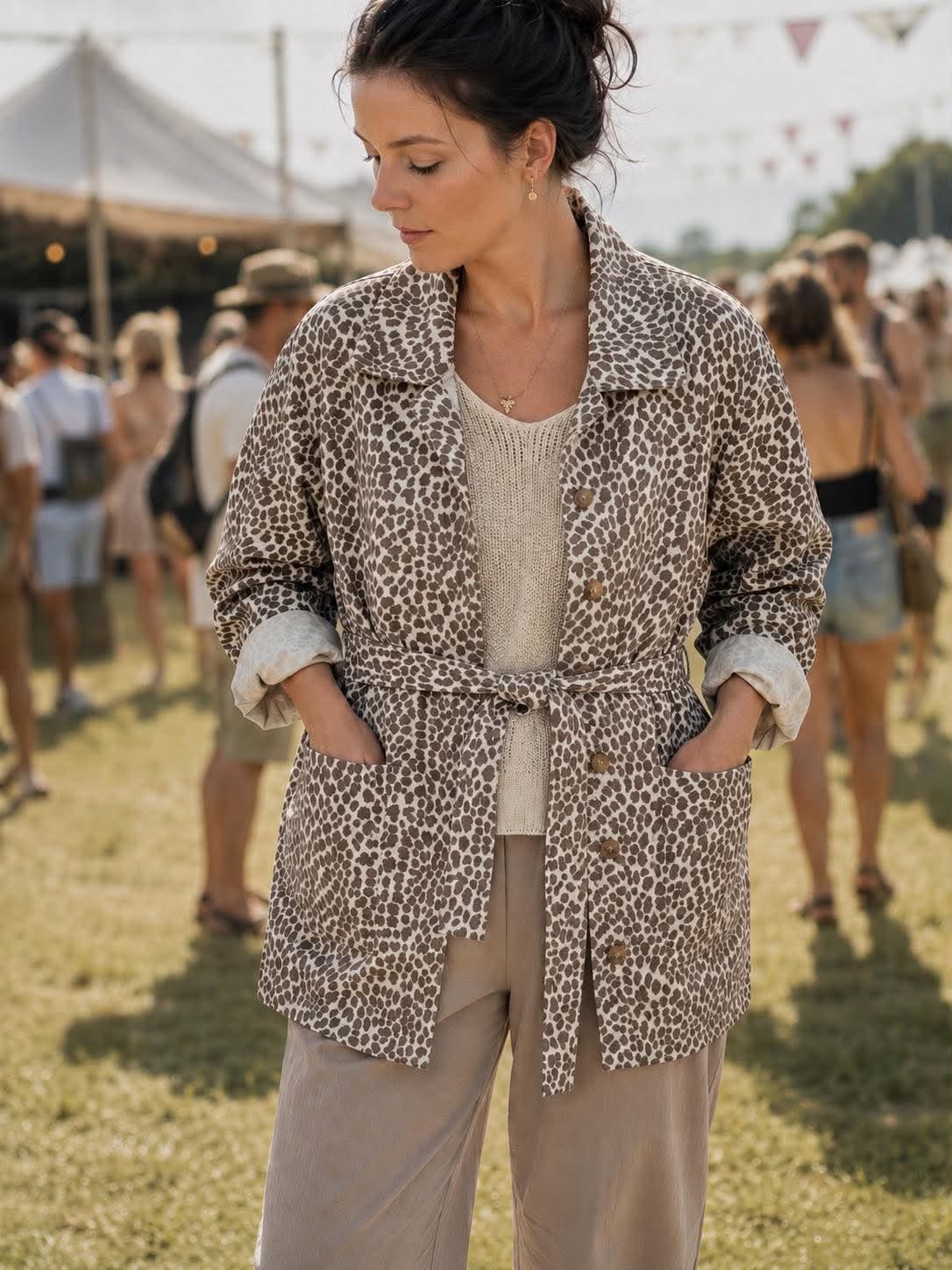 Jacke Canvas Leopard
