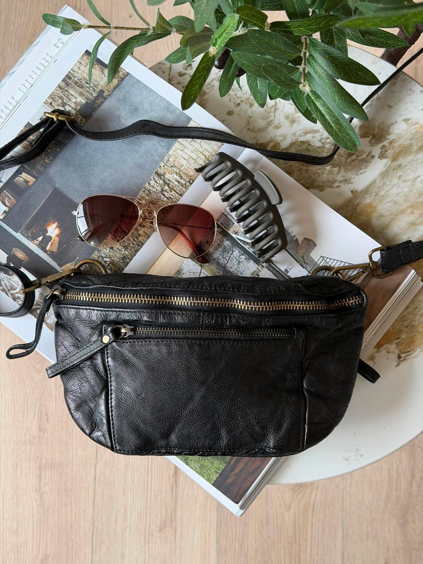 Bumbag Washed cow - Black
