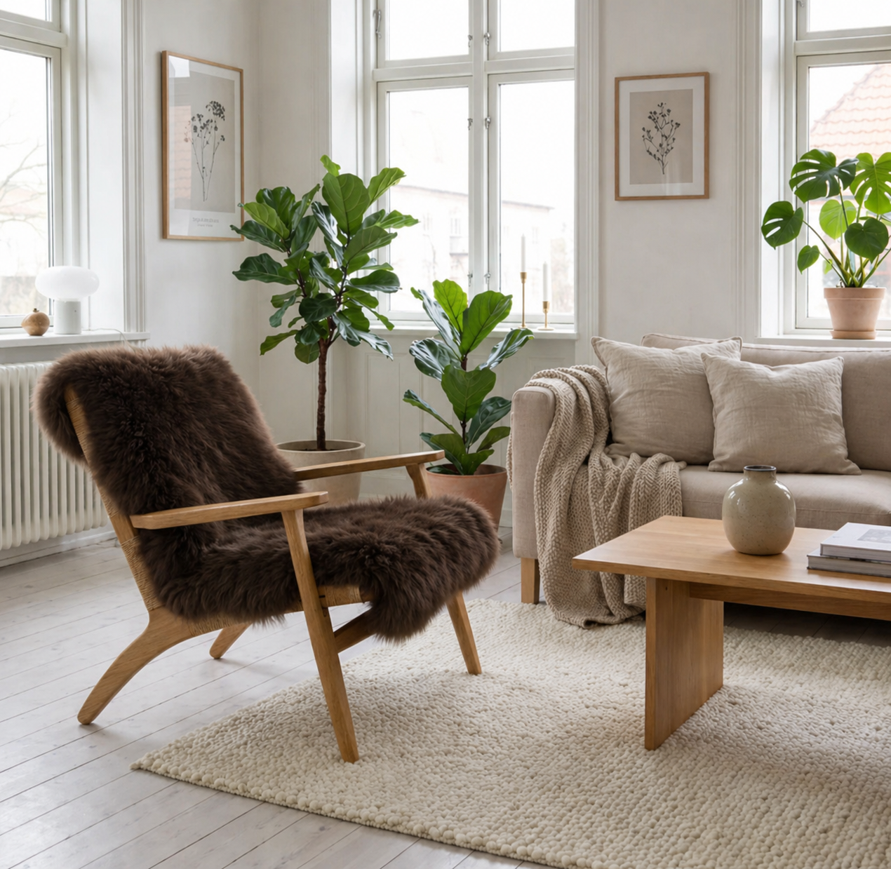 Lammfell Braun 60x90