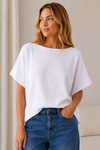 Bluse Sia weiß – Oversize