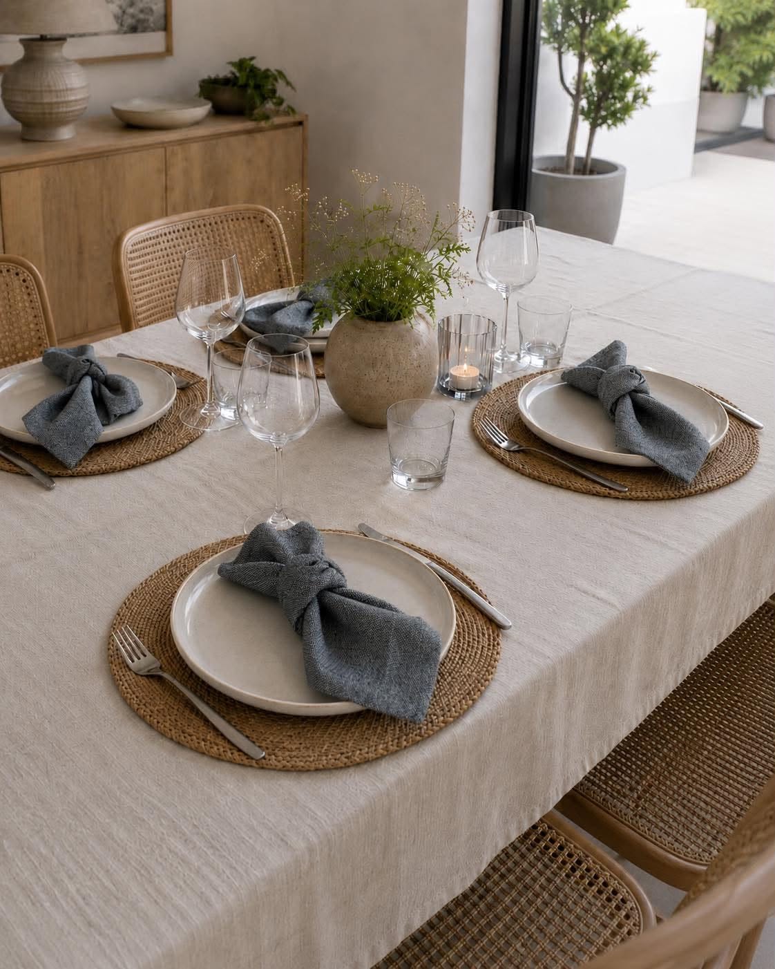 Mundservietten 4 Stk - Dark stone