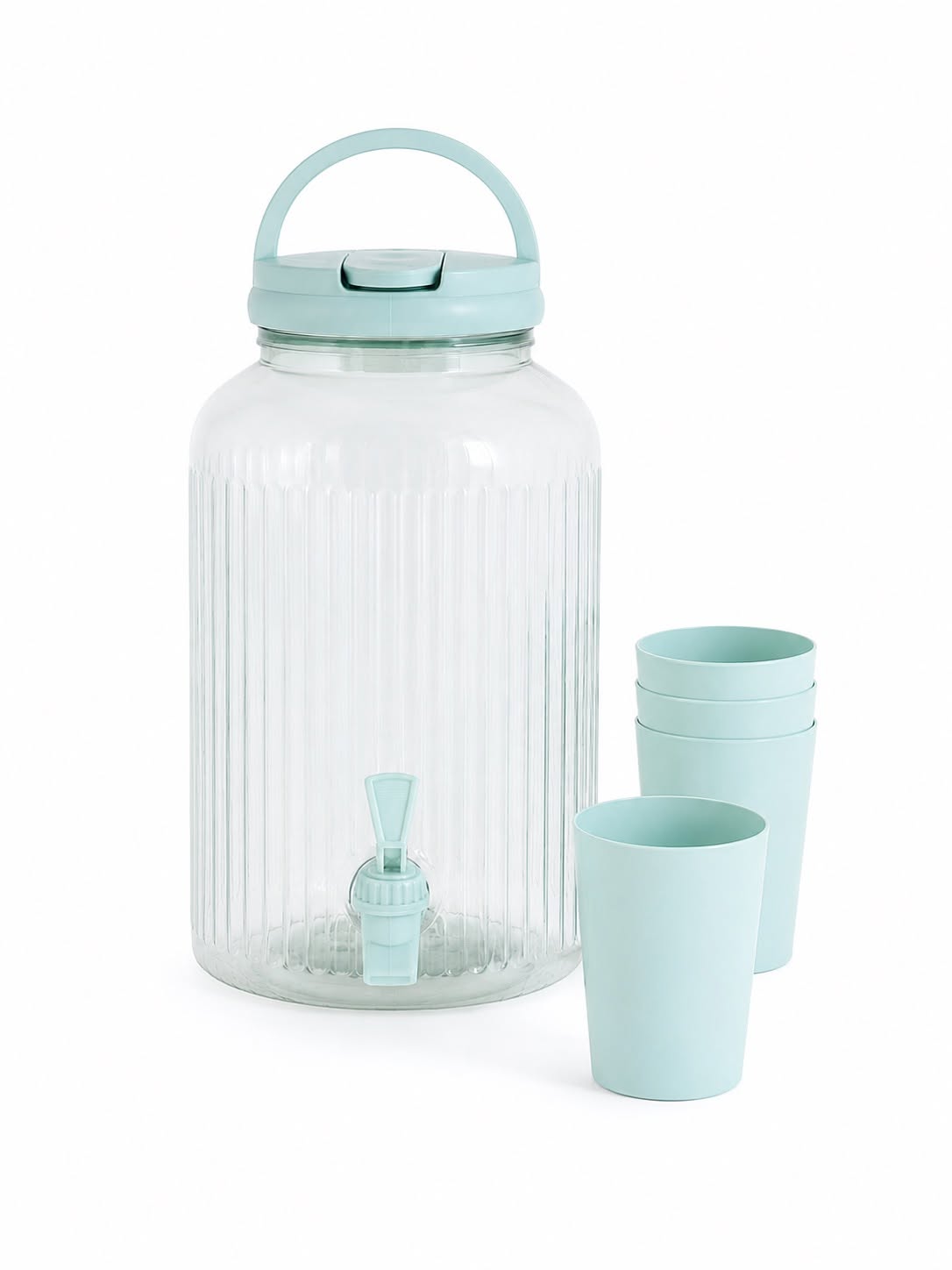 Dispenser med drikkeglas - flere farver