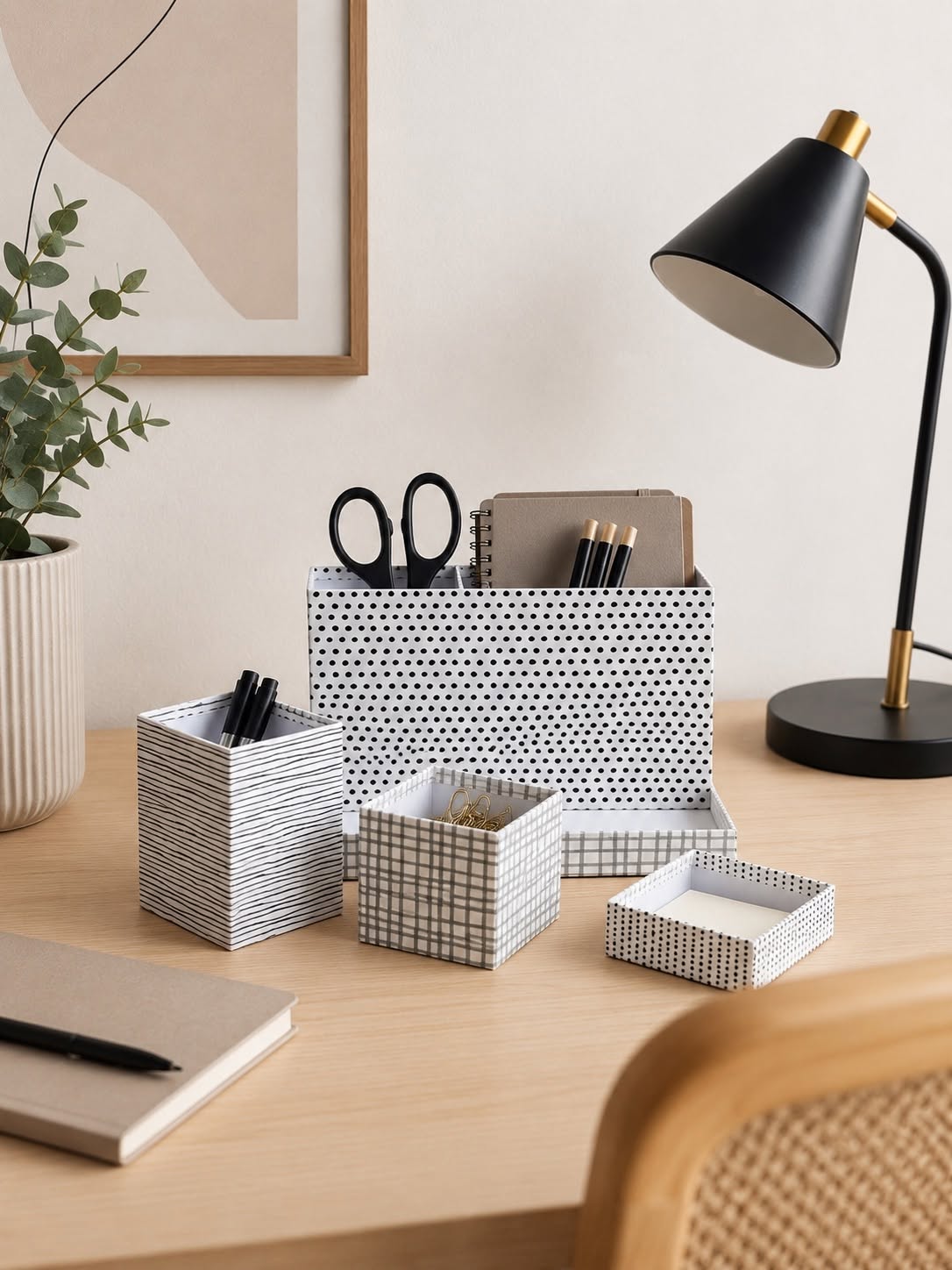 Büroset mit 5 Aufbewahrungsboxen