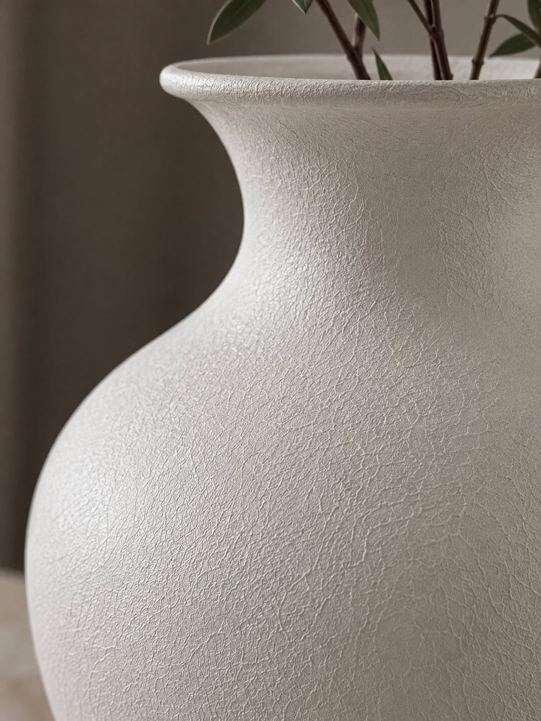 Vase aus Metall - Off-White 31 cm