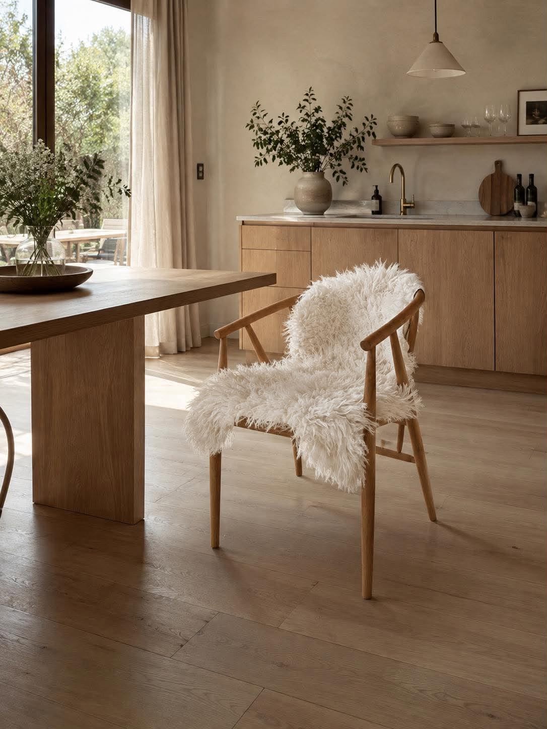 Kunst-Lammfell - White