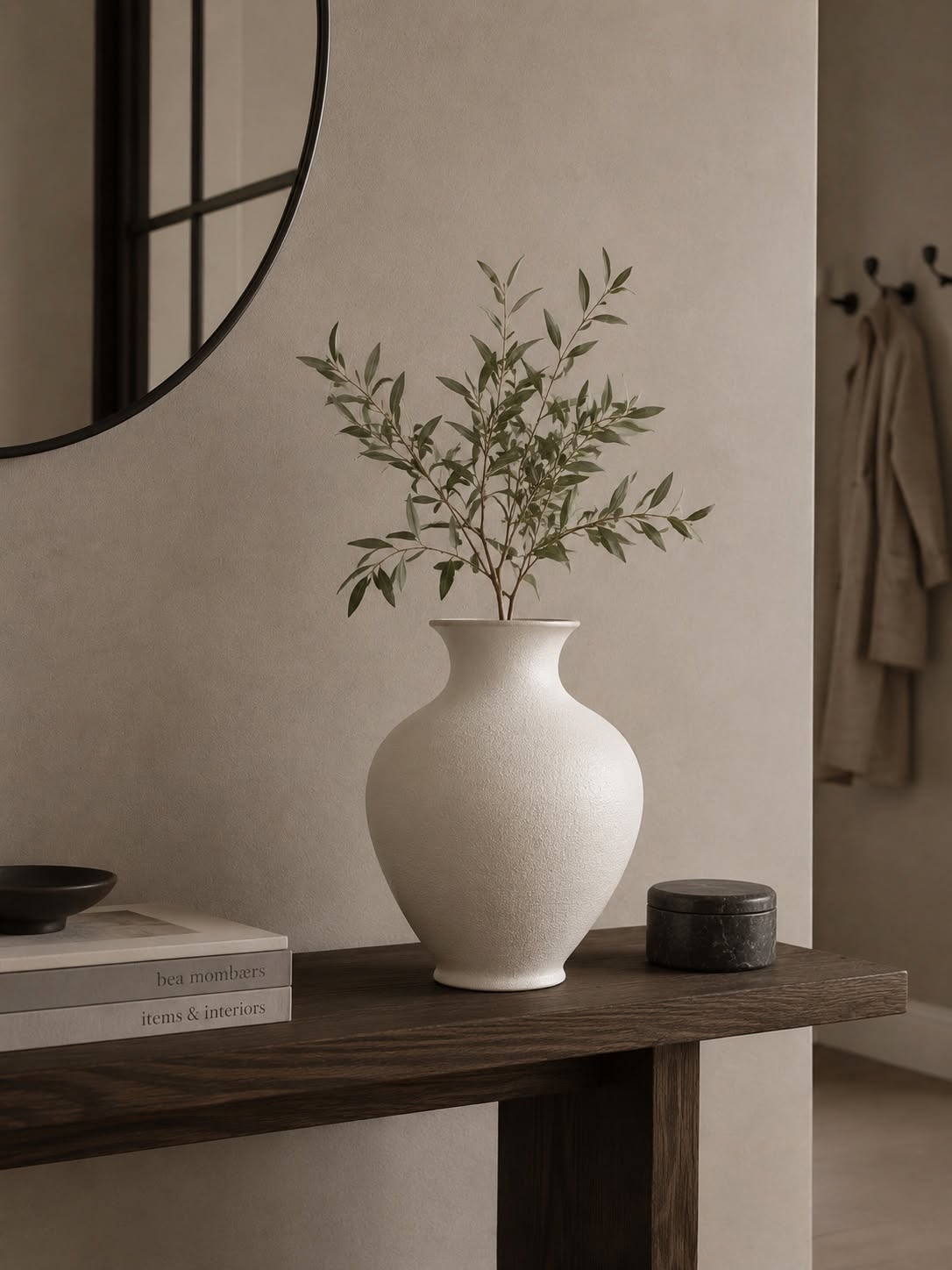 Vase aus Metall - Off-White 31 cm