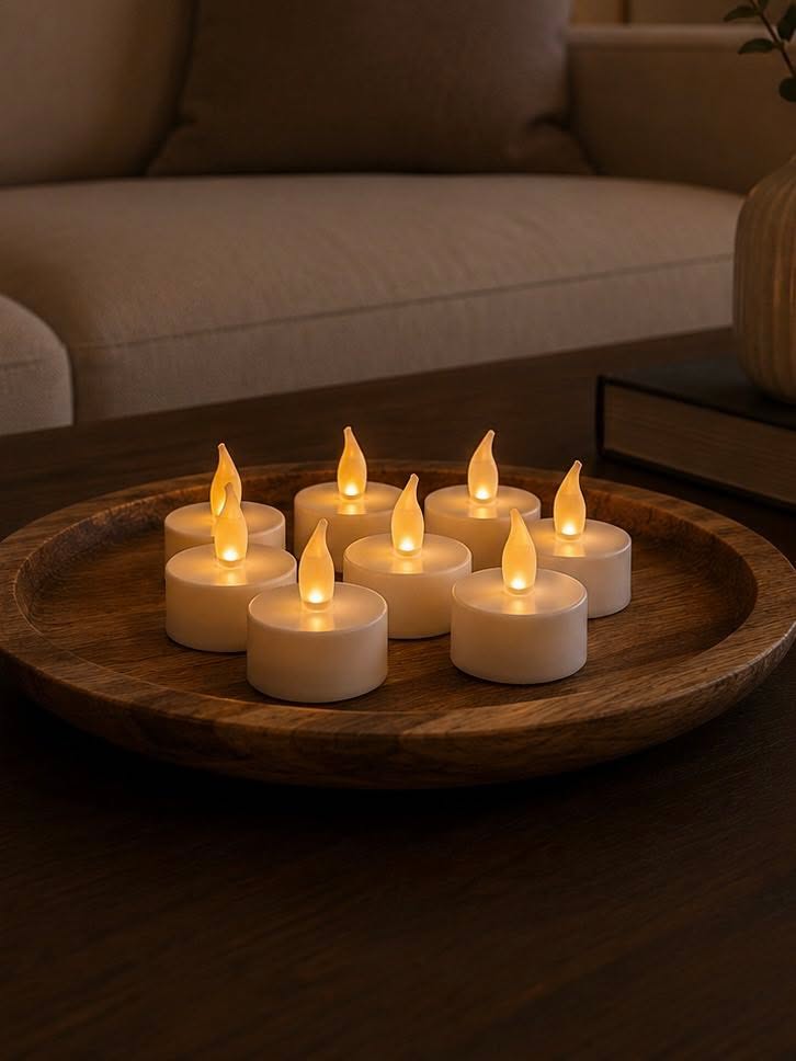 Teelichter mit LED - 8 Stk. mit Fernbedienung