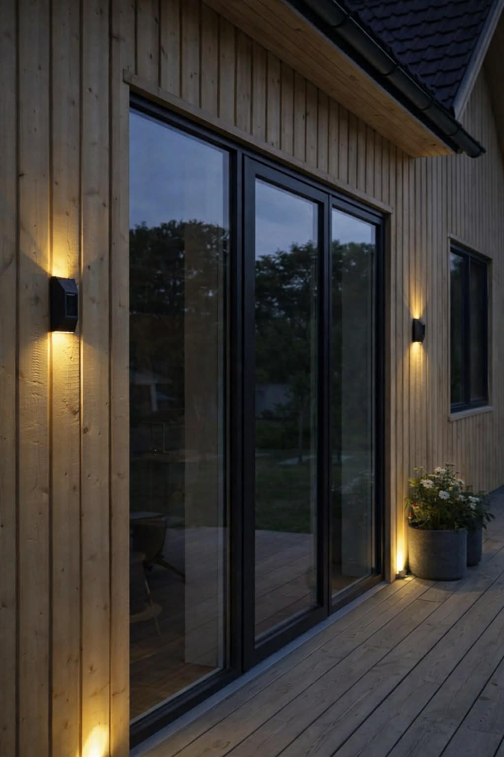 Wandleuchte mit Solarzellen – Up & Down