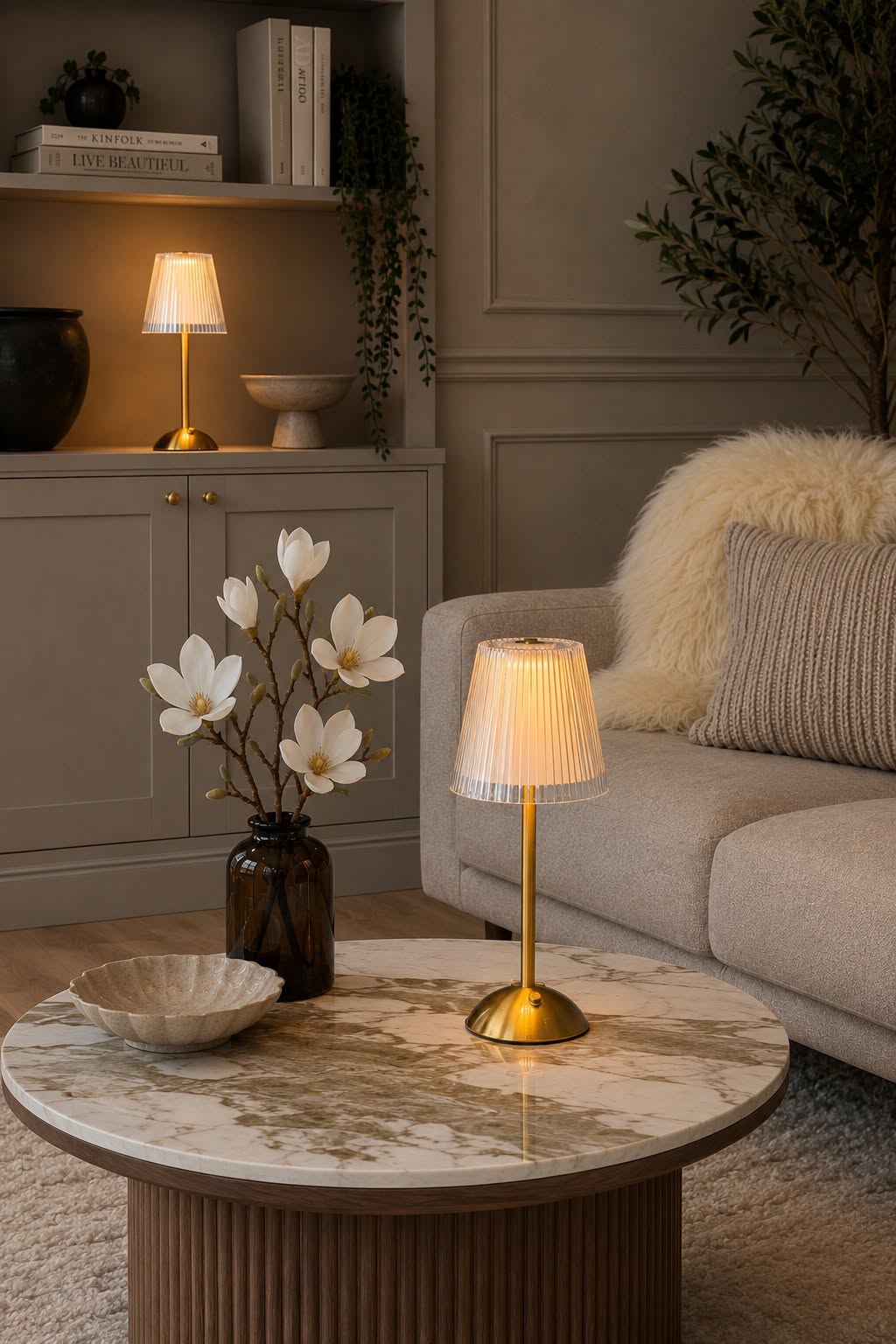 LED-Tischlampe GOLD - Set mit 2 Lampen