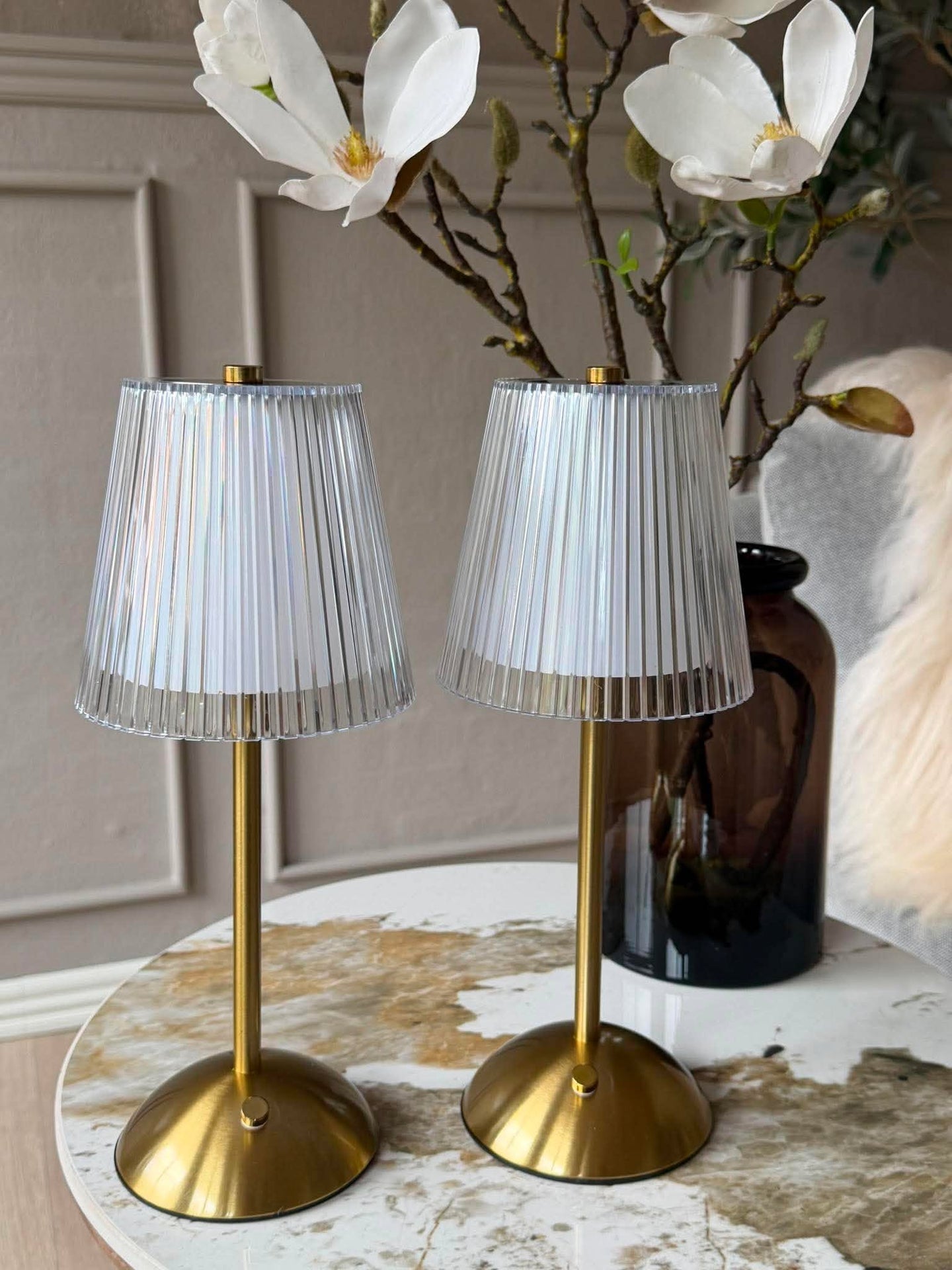 LED-Tischlampe GOLD - Set mit 2 Lampen