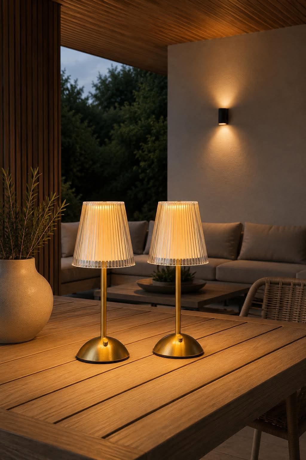 LED-Tischlampe GOLD - Set mit 2 Lampen
