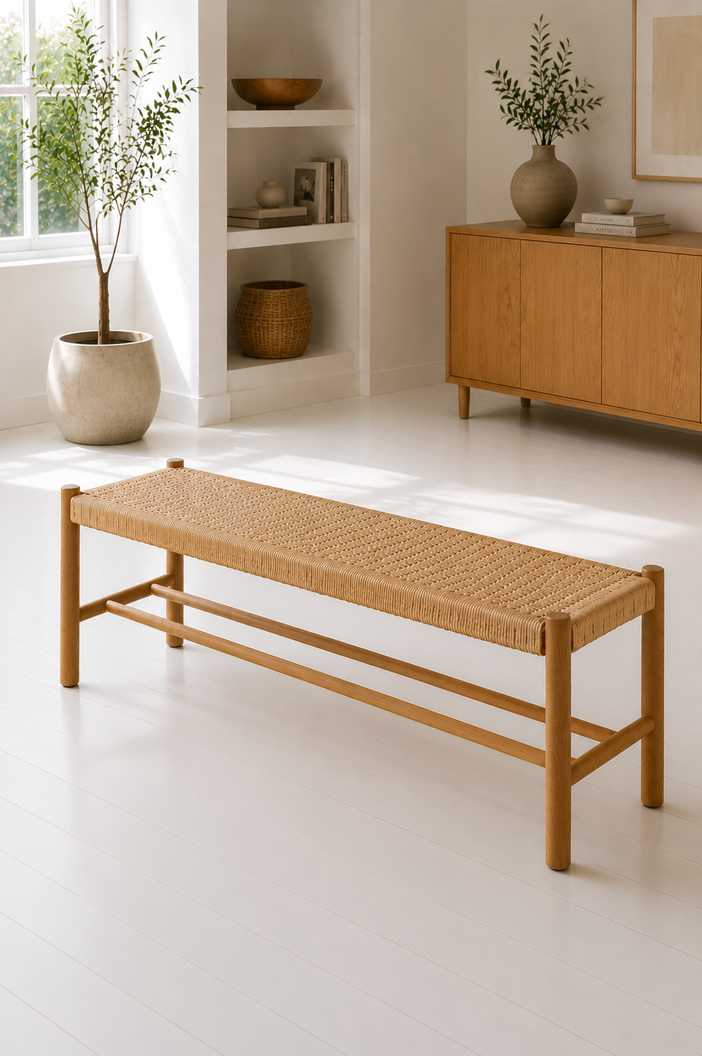 Bank Eiche natur - 120 cm
