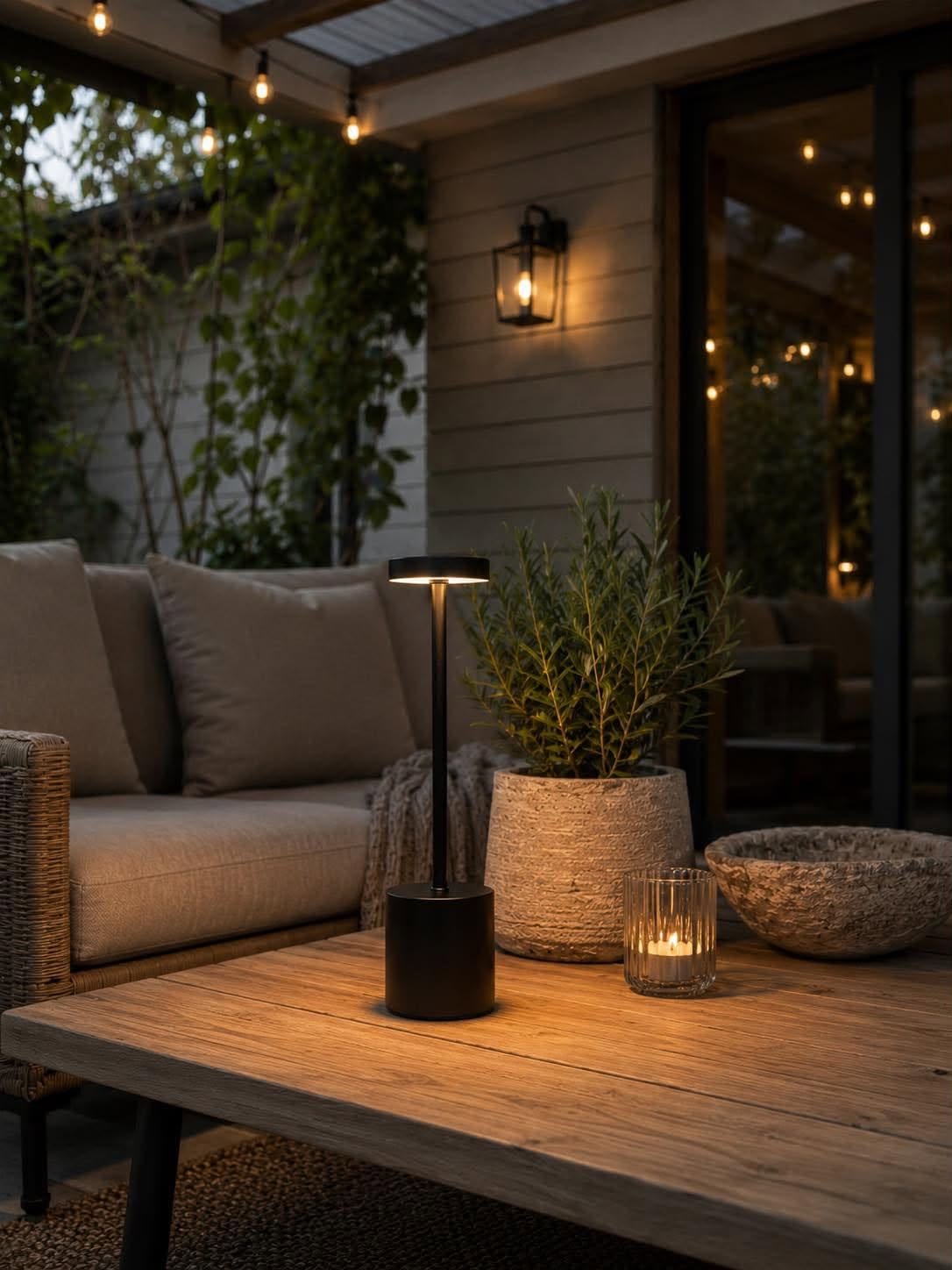 LED-Tischlampe BLACK - wiederaufladbar mit Touch