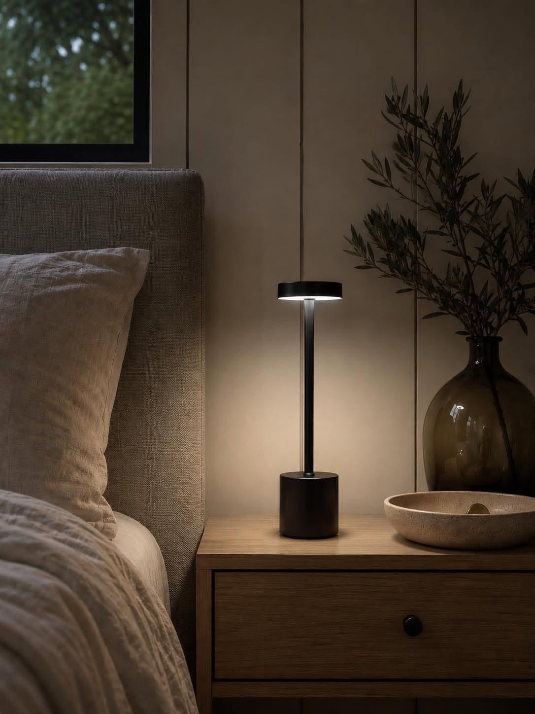 LED-Tischlampe BLACK - wiederaufladbar mit Touch