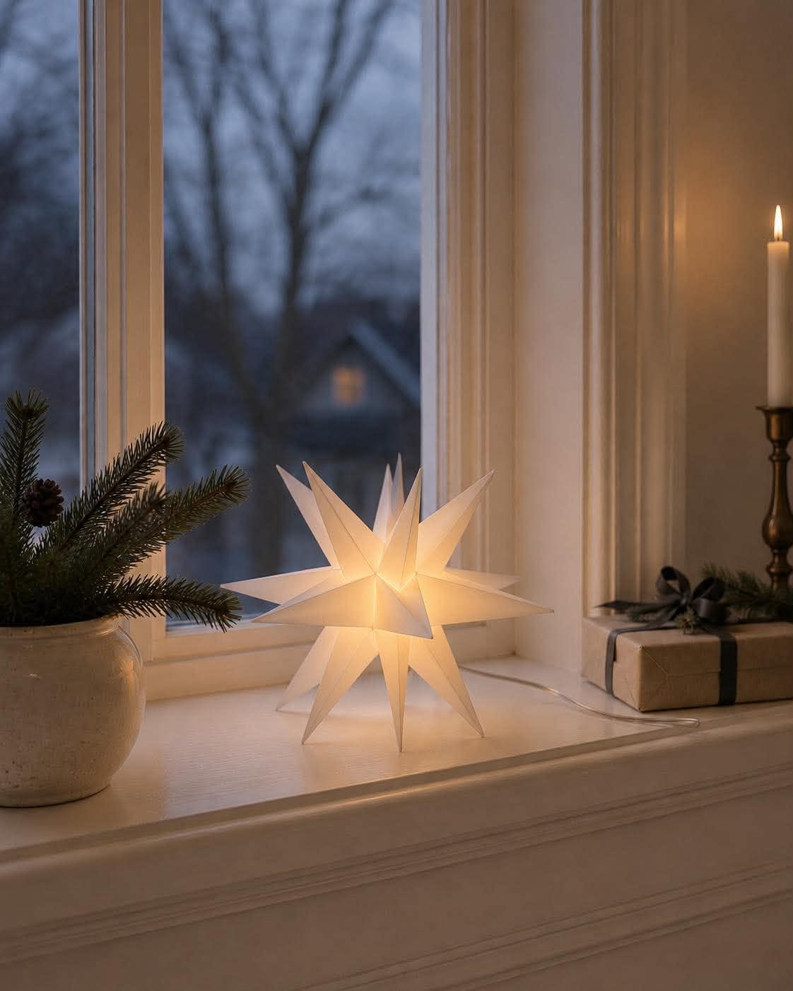 Stern mit LED-Licht - mehrere Größen