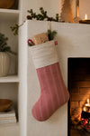 Weihnachtsstrumpf mit Streifen
