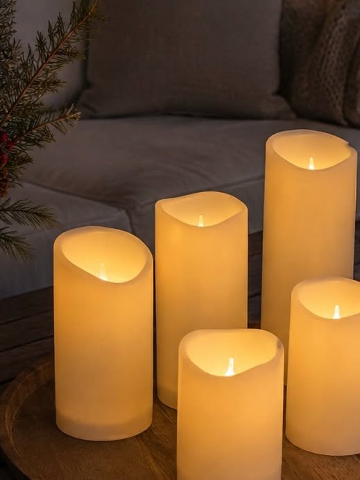XL-Lichtpaket 7 Stk. Blockkerzen
