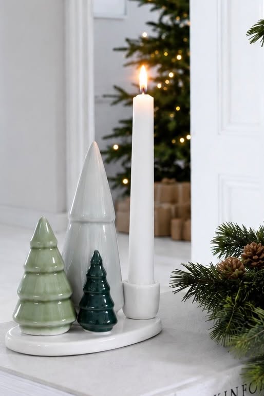 Kerzenhalter für Stabkerzen - White