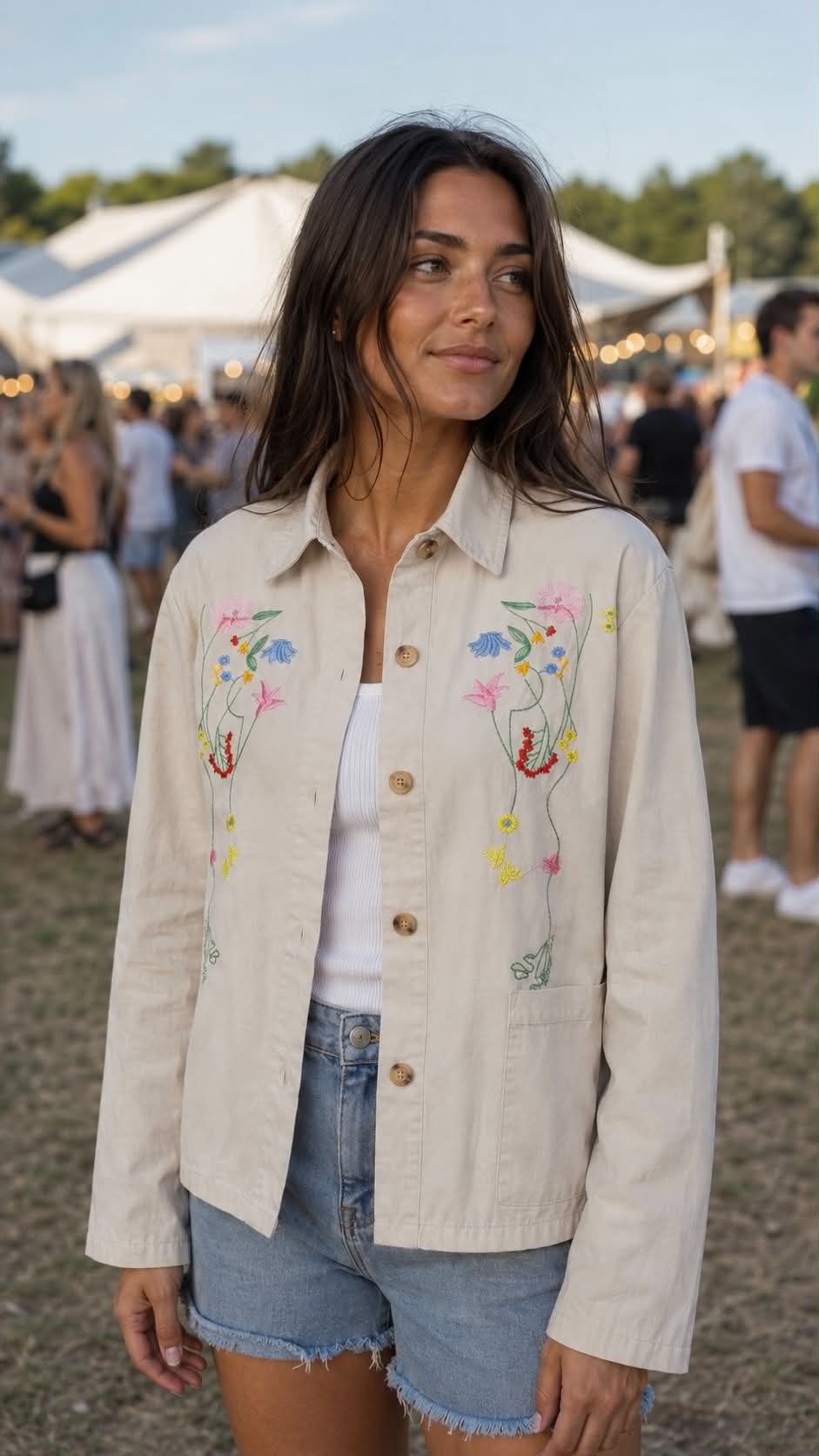 Jacke mit Stickerei