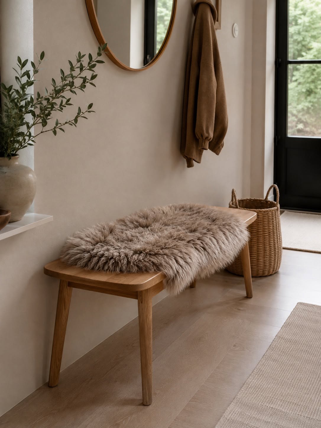 Lammfell Taupe - 85x55cm