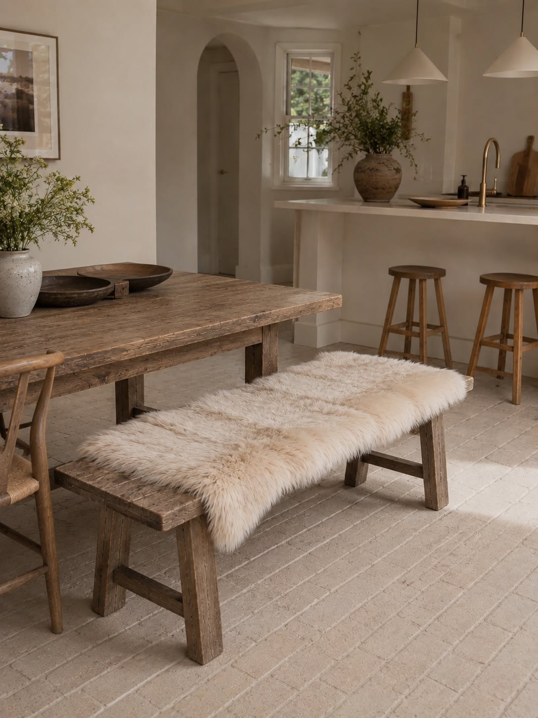 Teppich aus Lammfell 70x140 - Linen