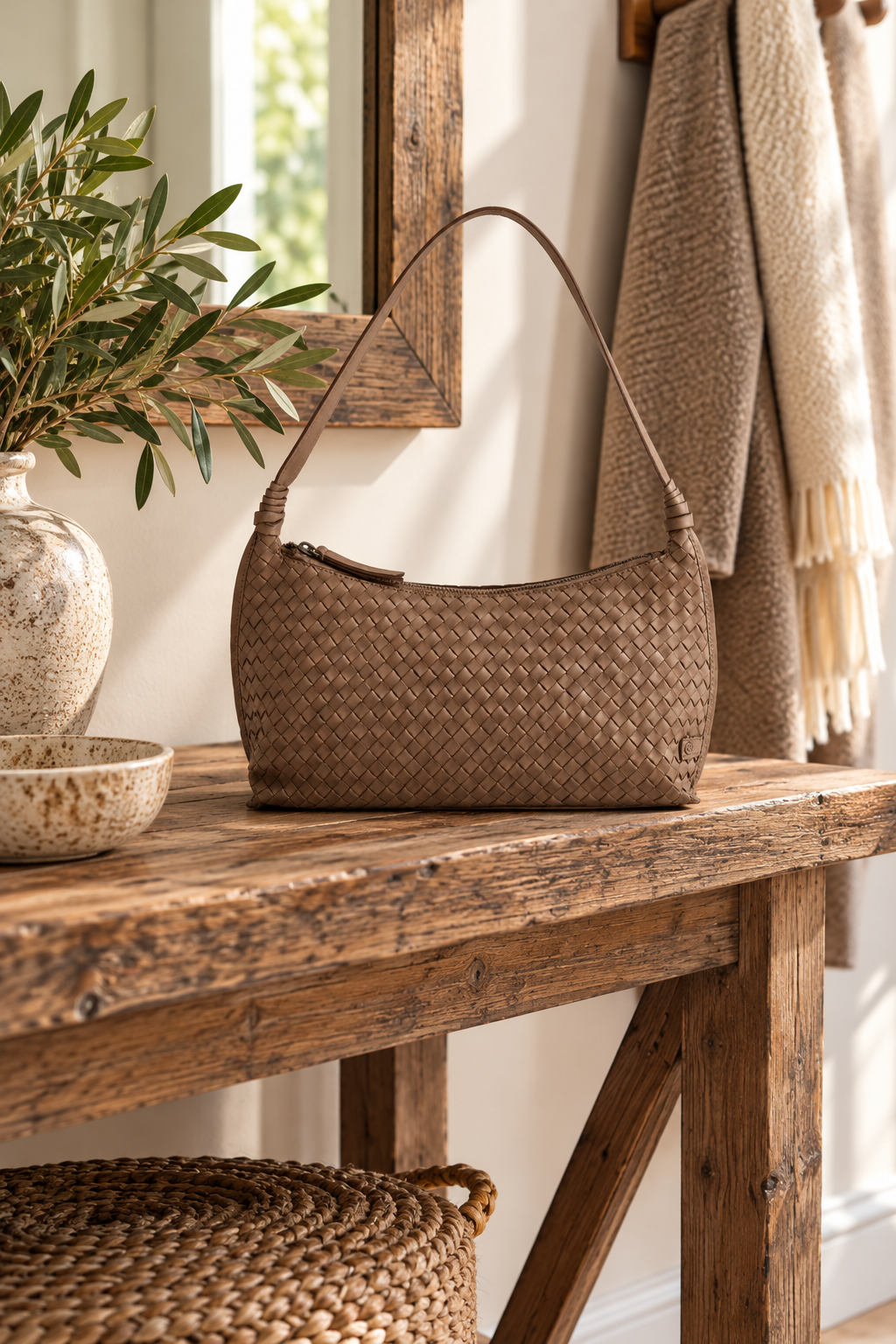 Schultertasche Sofya - Dark Taupe