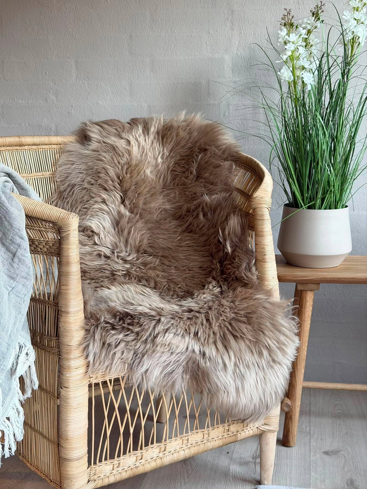 Lammfell Taupe - 85x55cm