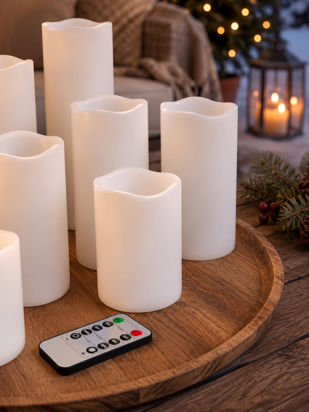 XL-Lichtpaket 7 Stk. Blockkerzen