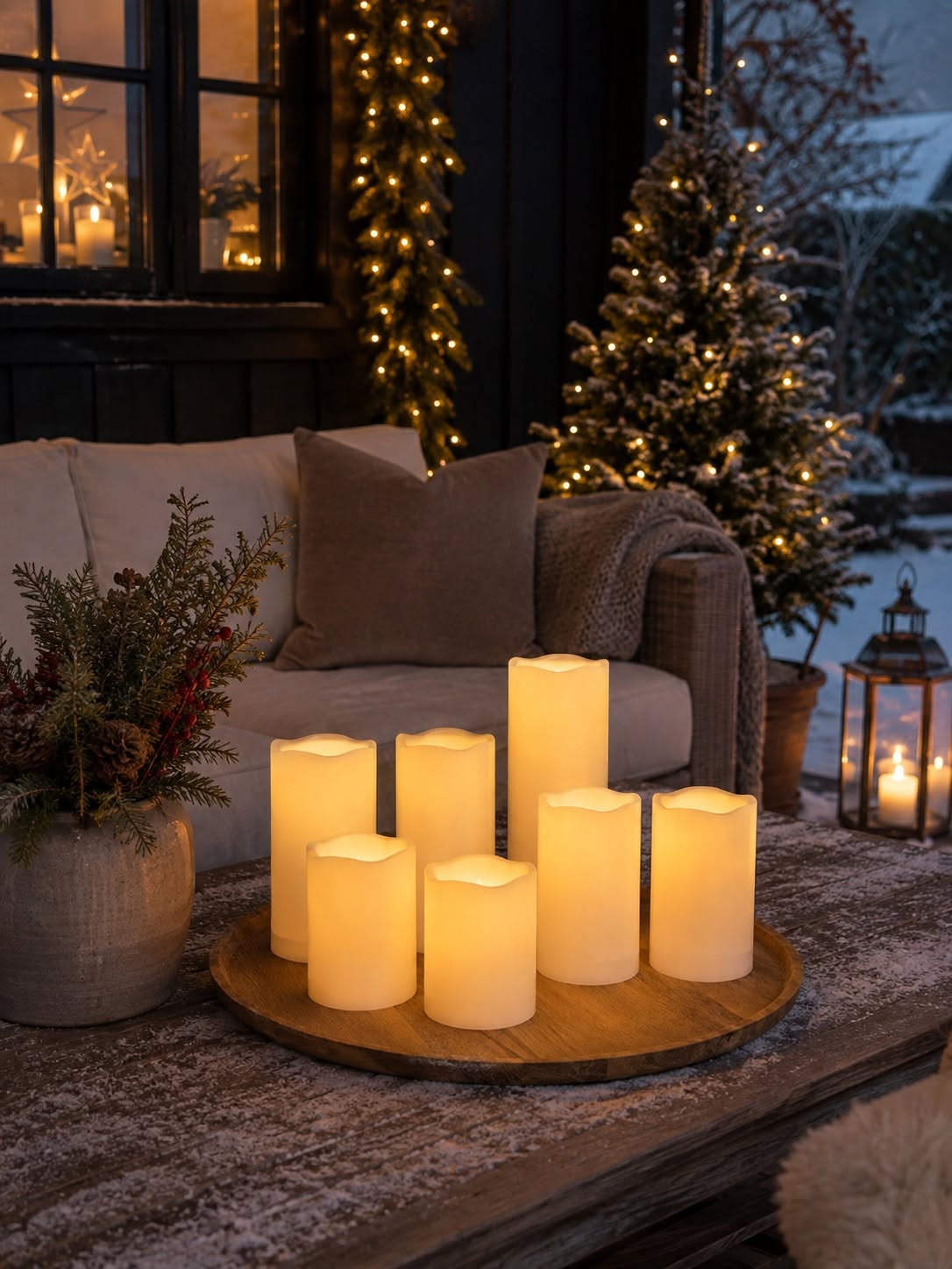 XL-Lichtpaket 7 Stk. Blockkerzen