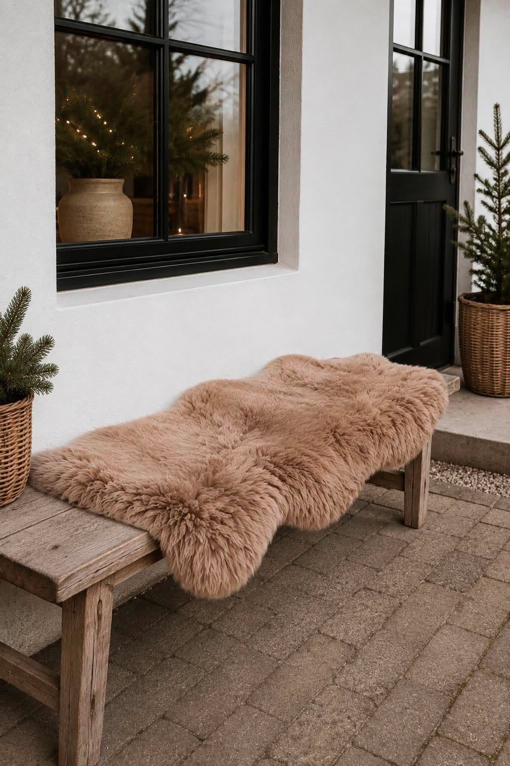 Lammfell – Taupe 140 cm