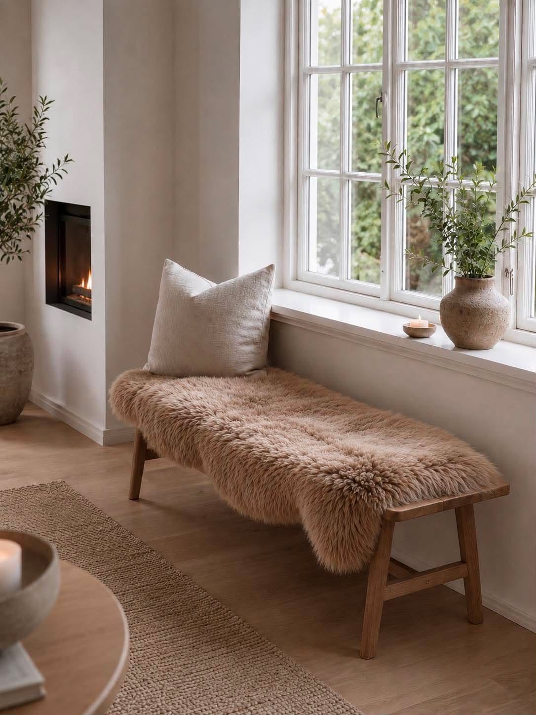 Lammfell – Taupe 140 cm