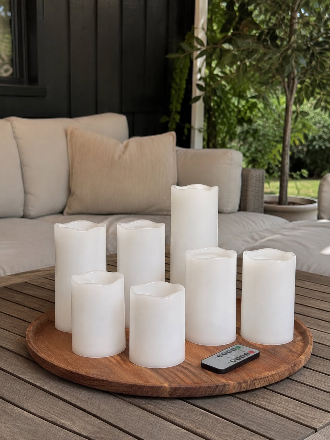 XL-Lichtpaket 7 Stk. Blockkerzen