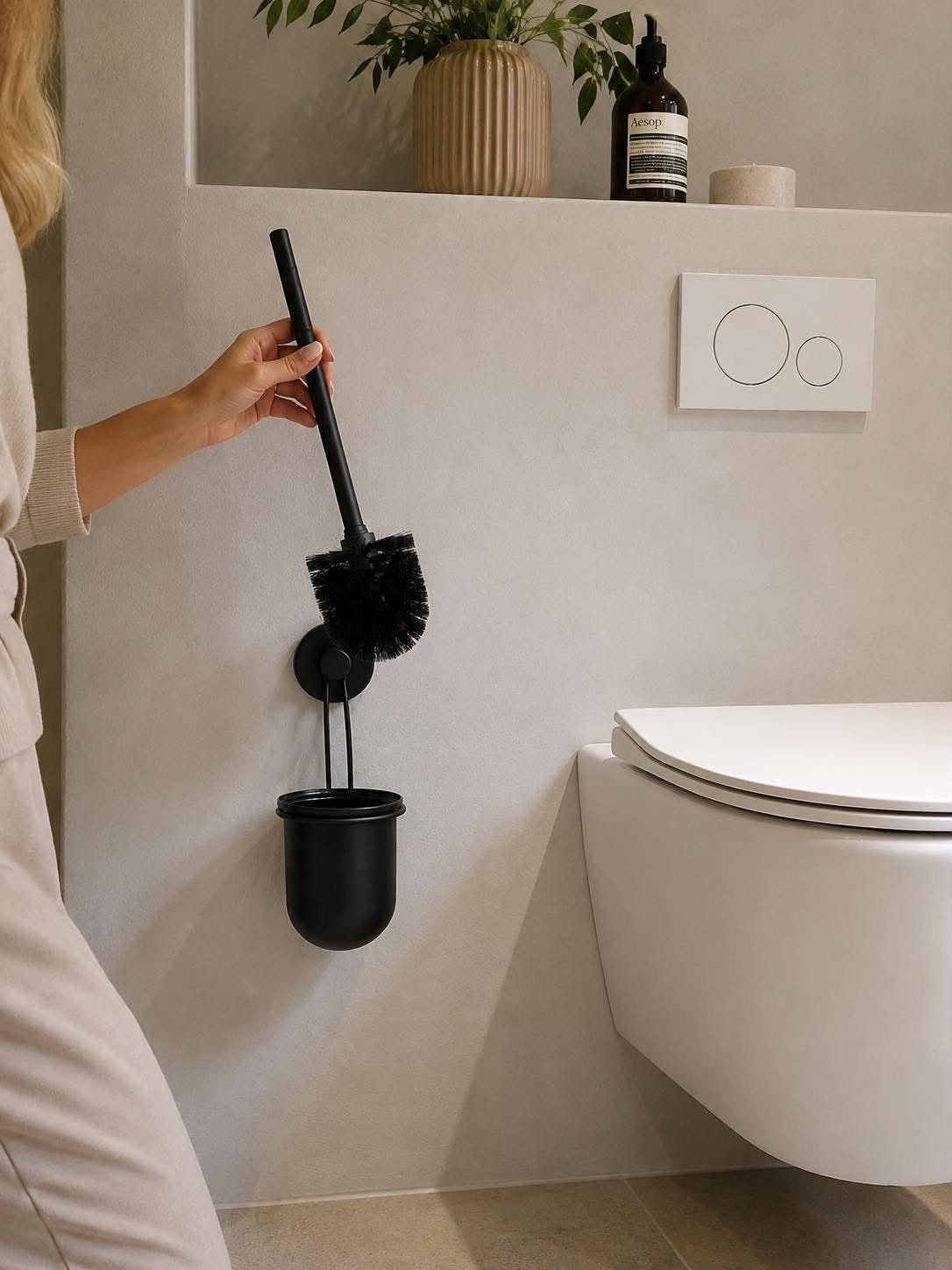 Toilettenbürste mit Halterung