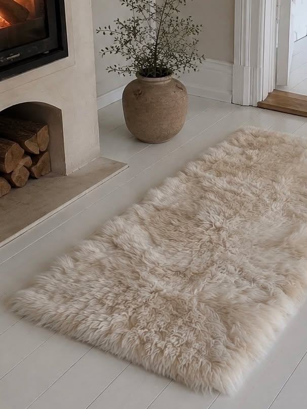 Teppich aus Lammfell 70x140 - Linen