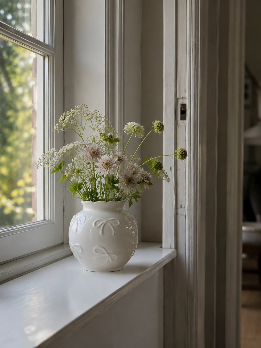 Vase mit Schleifen - mehrere Farben