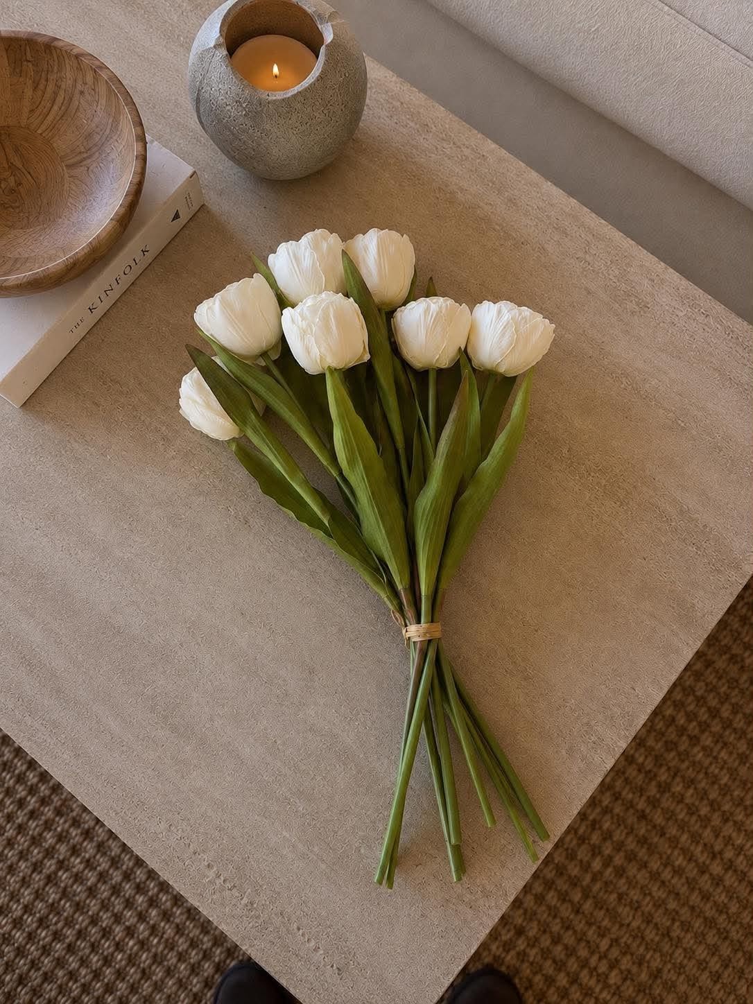 Strauß Seiden-Tulpe - Creme