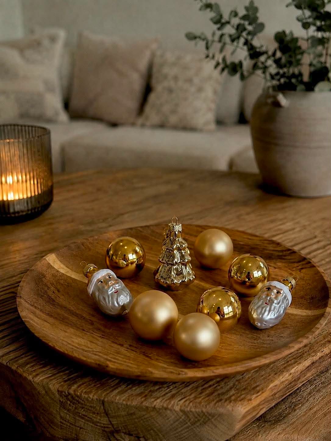 Mini-Weihnachtskugeln - Gold