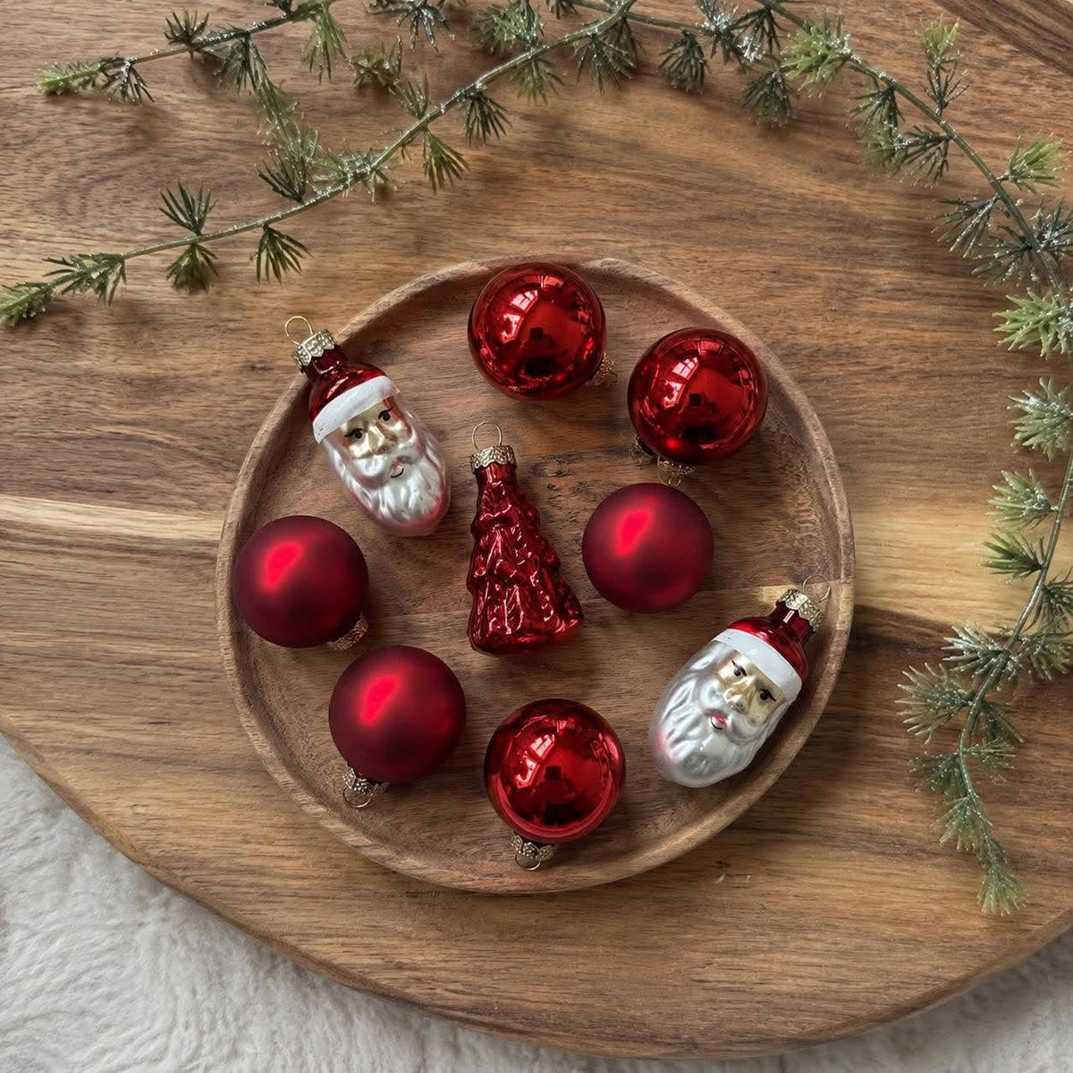 Mini-Weihnachtskugeln - Rot
