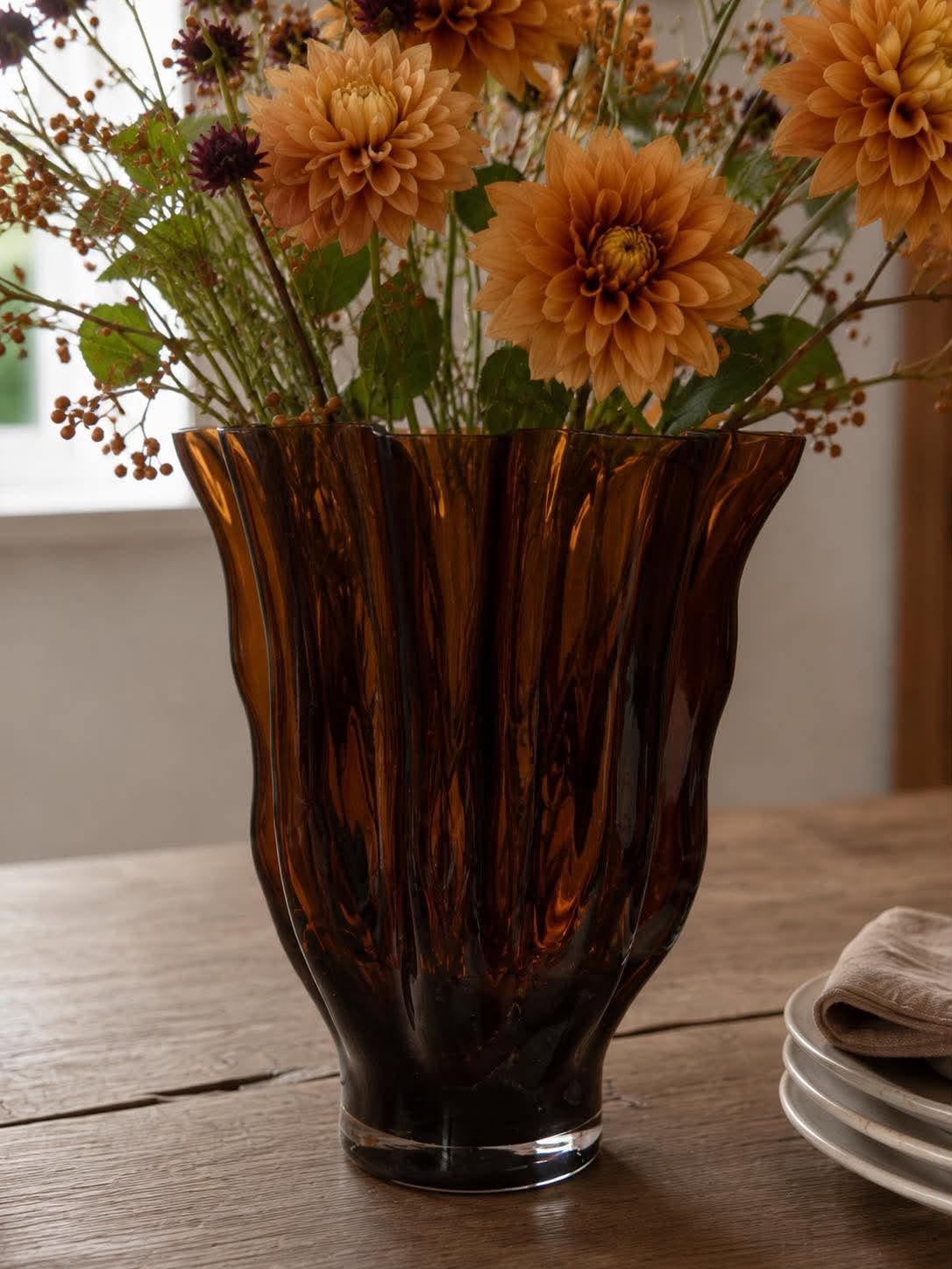 Vase braunes Glas