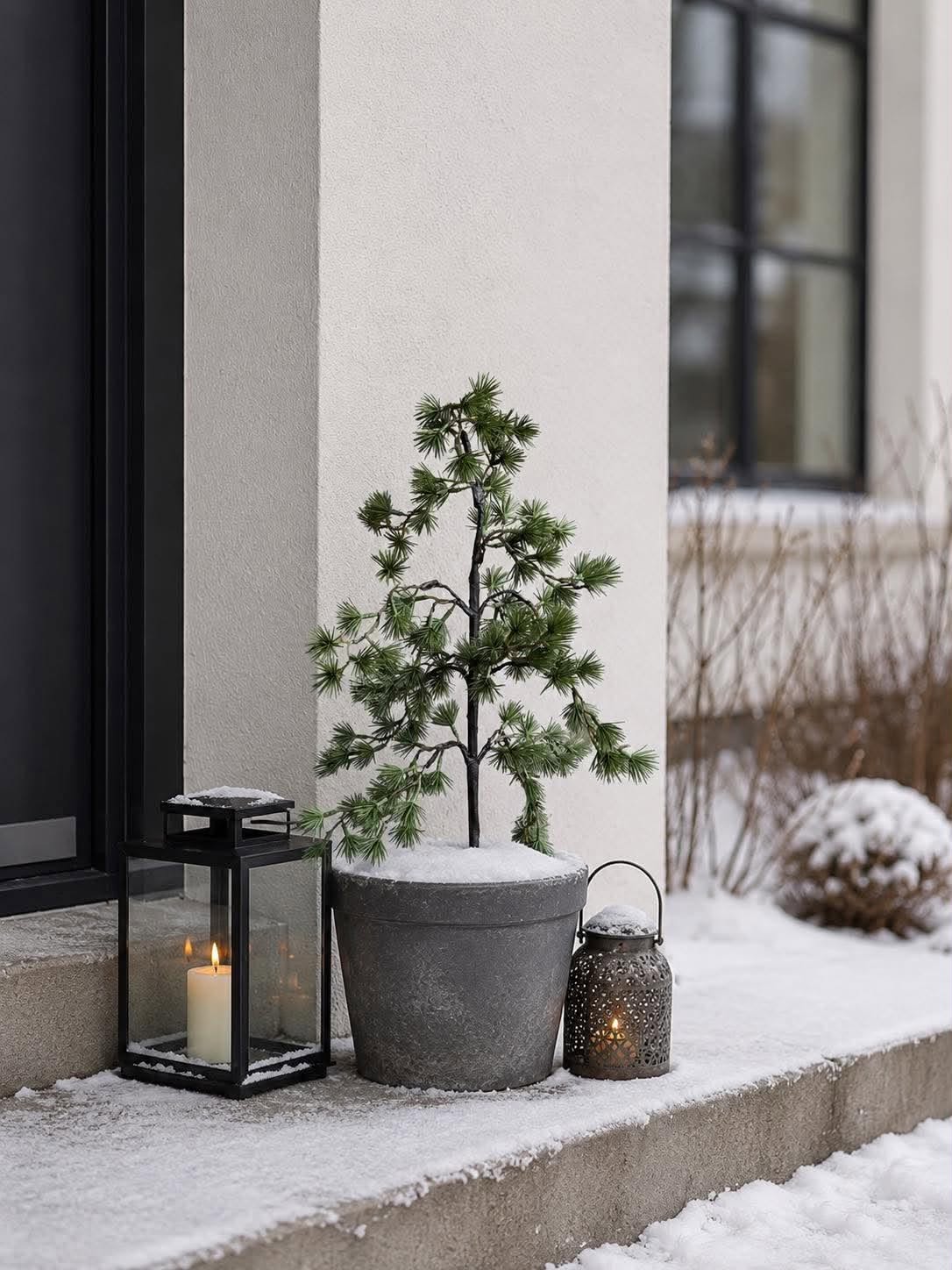 Zedernbaum mit Lichterkette - Für den Außenbereich geeignet