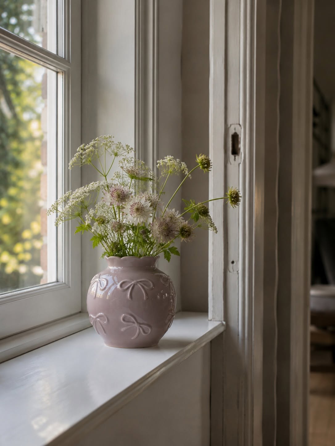 Vase mit Schleifen - mehrere Farben