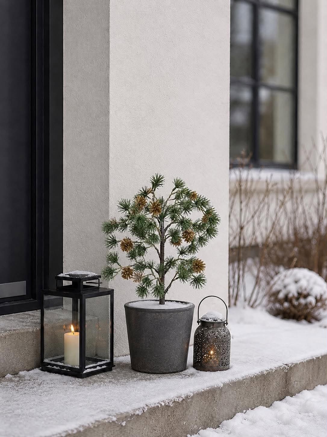 Zedernbaum mit Lichterkette - Für den Außenbereich geeignet